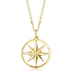image:imagePure Collection by RossSimons Italian 10kt Yellow Gold North Star NecklaceNo Gemstone