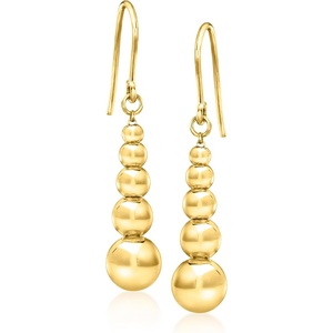 image:imagePure Collection by RossSimons Italian 18kt Gold Over Sterling Graduated Bead Drop Earrings