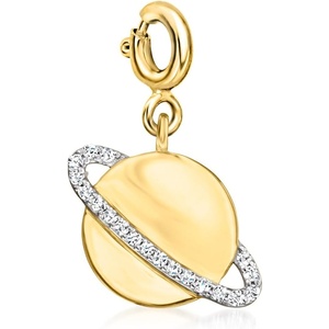 image:imageRossSimons 010 ct tw Diamond Planet Charm in 18kt Gold Over Sterling