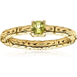 image:imageRossSimons 030 Carat Peridot Byzantine Ring in 18kt Gold Over SterlingPeridot