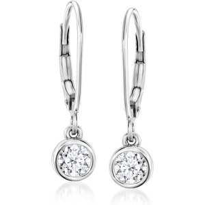 image:imageRossSimons 050 ct tw LabGrown Diamond Drop Earrings in Sterling Silver