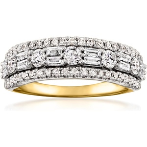 image:imageRossSimons 100 ct tw Baguette and Round Diamond Ring in 14kt Yellow GoldDiamond