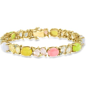 image:imageRossSimons 1370 ct tw Pastel MultiGemstone Bracelet in 18kt Gold Over SterlingAgate