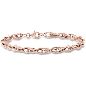 image:imageRossSimons 14kt Rose Gold DoubleOval Link Braceletno gemstone
