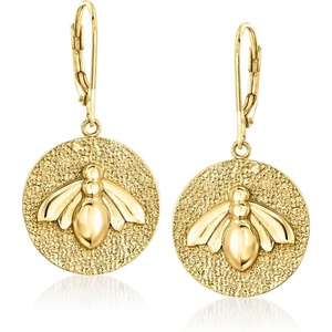 image:imageRossSimons 14kt Yellow GoldPlated Bumblebee Drop Earrings