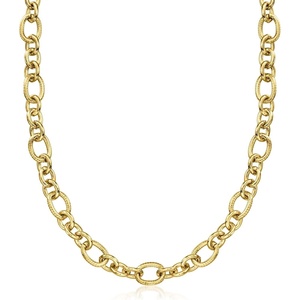 image:imageRossSimons 14kt Yellow GoldPlated CableChain NecklaceNo Gemstone
