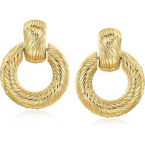 image:imageRossSimons 14kt Yellow GoldPlated Doorknocker Earrings