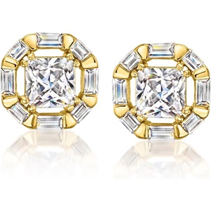image:imageRossSimons 14kt Yellow GoldPlated Earrings With 740 ct tw Czs