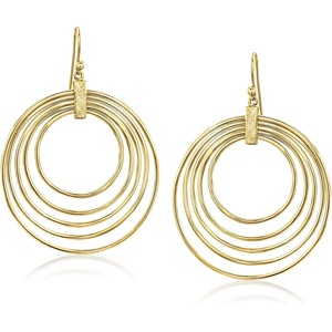 image:imageRossSimons 14kt Yellow GoldPlated MultiCircle Drop Earrings