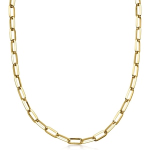 image:imageRossSimons 14kt Yellow GoldPlated Paper Clip Link NecklaceNo Gemstone