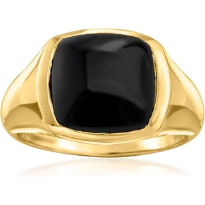 image:imageRossSimons 14kt Yellow GoldPlated Ring With OnyxOnyx