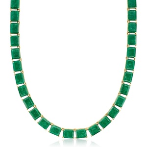 image:imageRossSimons 16500 ct tw Emerald Necklace in 18kt Gold Over SterlingEmerald