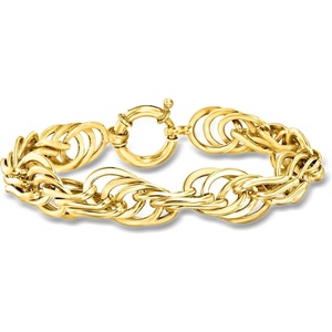image:imageRossSimons 18kt Gold Over Sterling MultiOval Link Braceletyellow