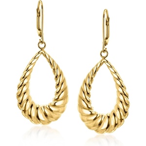 image:imageRossSimons 18kt Gold Over Sterling Twisted Teardrop Earrings