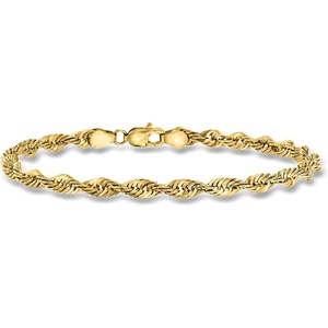 image:imageRossSimons 4mm 14kt Yellow Gold RopeChain Braceletno gemstone
