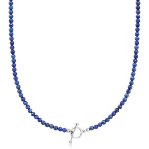 image:imageRossSimons 4mm Lapis Bead CharmCompatible Toggle Necklace in Sterling SilverLapis Lazuli