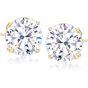 image:imageRossSimons 800 ct tw CZ Stud Earrings in 14kt Yellow Gold