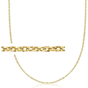 image:imageRossSimons Italian 11mm 18kt Gold Over Sterling CableChain NecklaceNo Gemstone