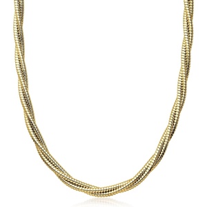 image:imageRossSimons Italian 14kt Yellow GoldPlated 3Strand Twisted NecklaceNo Gemstone