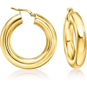 image:imageRossSimons Italian 14kt Yellow GoldPlated Hoop Earrings