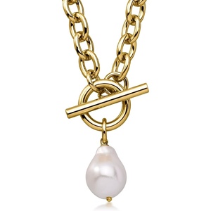 image:imageRossSimons Italian 14kt Yellow GoldPlated Necklace With Simulated Baroque PearlNo Gemstone