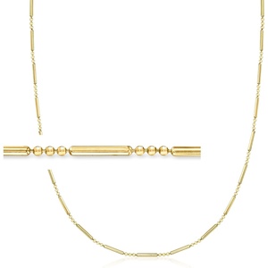image:imageRossSimons Italian 18kt Gold Over Sterling BeadChain Link NecklaceNo Gemstone