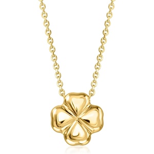 image:imageRossSimons Italian 18kt Gold Over Sterling Clover Necklace 18 inches