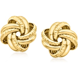 image:imageRossSimons Italian 18kt Gold Over Sterling Love Knot Earrings