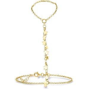 image:imageRossSimons Italian 18kt Gold Over Sterling Star Hand Chain Bracelet 7 inches