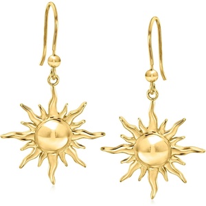image:imageRossSimons Italian 18kt Gold Over Sterling Sun Drop Earrings
