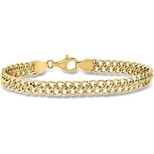 image:imageRossSimons Italian 18kt Yellow Gold FlatLink Chain Braceletno gemstone