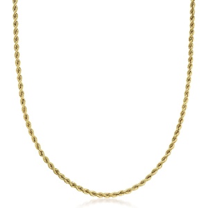 image:imageRossSimons Italian 26mm 10kt Yellow Gold RopeChain NecklaceNo Gemstone