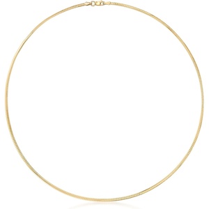 image:imageRossSimons Italian 2mm 18kt Gold Over Sterling Omega NecklaceNo Gemstone