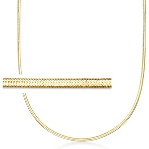 image:imageRossSimons Italian 2mm Flex Necklace With 18kt Gold Over SterlingNo Gemstone