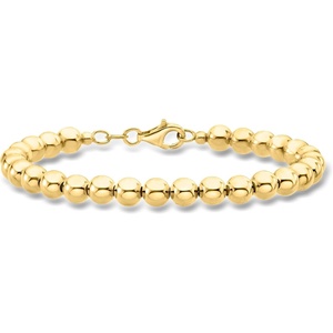 image:imageRossSimons Italian 6mm 18kt Gold Over Sterling Bead Braceletno gemstone
