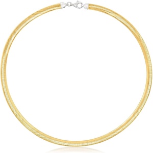 image:imageRossSimons Italian 6mm Reversible Omega Necklace in 2Tone Sterling SilverNo Gemstone