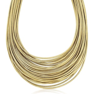 image:imageRossSimons Italian MultiStrand Flex Necklace With 18kt Gold Over Sterling 18 inches