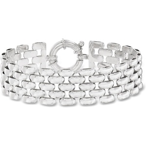 image:imageRossSimons Italian Sterling Silver PantherLink Braceletno gemstone