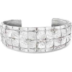 image:imageRossSimons Italian Sterling Silver SquarePattern Cuff Braceletno gemstone