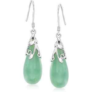 image:imageRossSimons Jade Teardrop Earrings in Sterling Silver