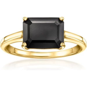 image:imageRossSimons Onyx EastWest Ring in 18kt Gold Over SterlingOnyx