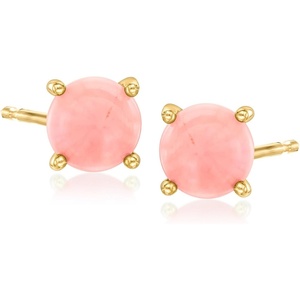 image:imageRossSimons Pink Coral Stud Earrings in 18kt Gold Over Sterling