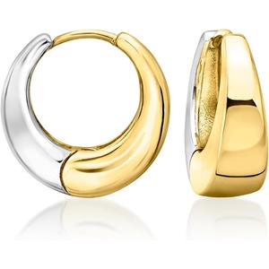 image:imageRossSimons Silver and 14kt GoldPlated Chunky Hoop Earrings