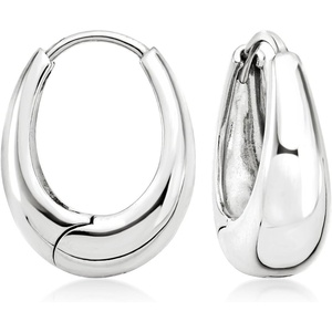 image:imageRossSimons Sterling Silver Oval Hoop Earrings