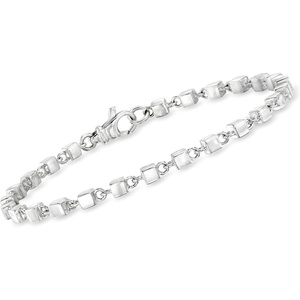 image:imageRossSimons Zina Sterling Silver CubeLink Bracelet 75 inches