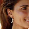 image:imageCharles Garnier 80 ct tw CZ Cross Hoop Earrings in Sterling Silver With 18kt Gold Over Sterling