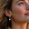 image:imageCharles Garnier LOpal LabGrown Opal and 30 ct tw CZ Drop Earrings in Sterling Silver and 18kt Gold Over Sterling