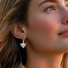 image:imageCharles Garnier Serena 80 ct tw CZ Heart Drop Earrings in Sterling Silver and 18kt Gold Over Sterling