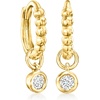 image:imagePure Collection by RossSimons 010 ct tw BezelSet Diamond Hoop Charms in 14kt Yellow Gold