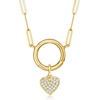 image:imagePure Collection by RossSimons 010 ct tw Diamond Heart Charm in 14kt Yellow Gold